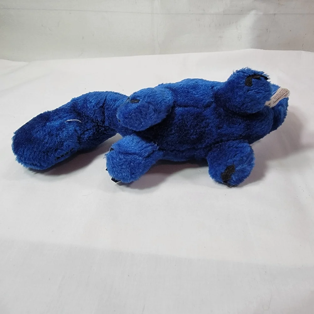 Vintage Blue Dinosaur Acme Plush Monster Stuffed Beast HTF Prehistoric Animal